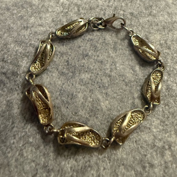 925 Sterling Silver Bracelet flip flops